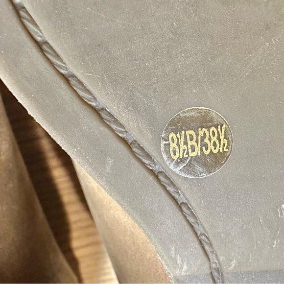 BCBGeneration Taupe Tall Riding Suede and Leather Heeled Boots - Picture 5 of 7